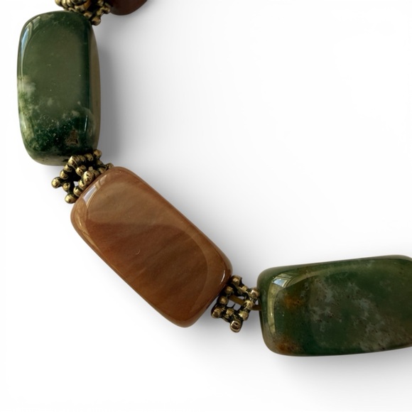 Handcrafted Natural Semi‑Precious Stone Bracelet - Multicolored Stretch, 8" - Picture 5 of 12